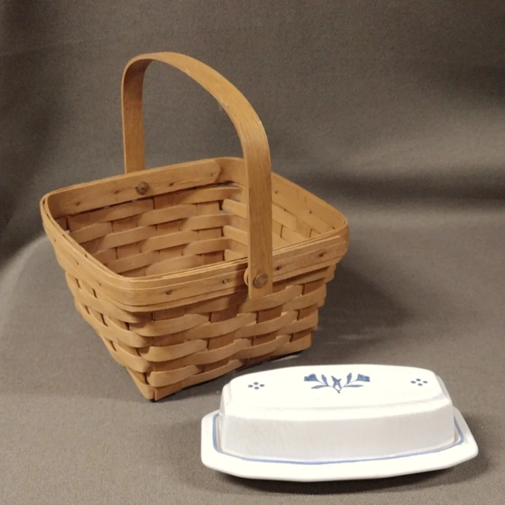 Longaberger square handled basket